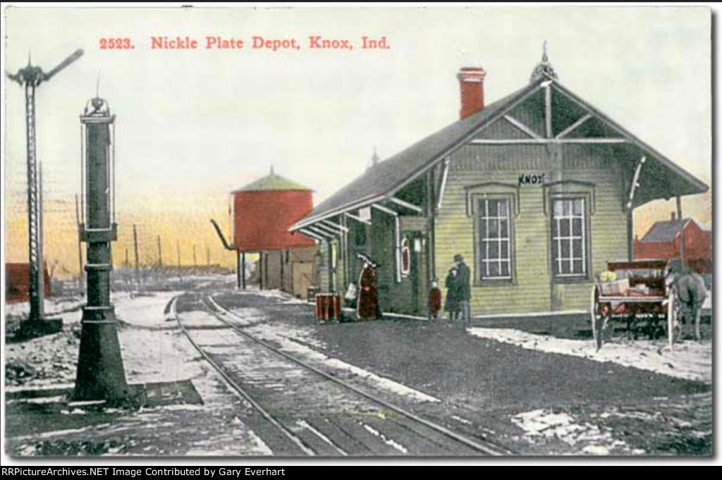 NKP Depot - Knox, Indiana - circa 1910